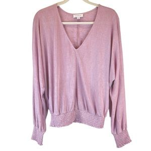 Evereve Pink V-Neck Blouse